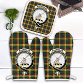 MacMillan Old Modern Tartan Crest Oven Mitt And Pot Holder (2 Oven Mitts + 1 Pot Holder)